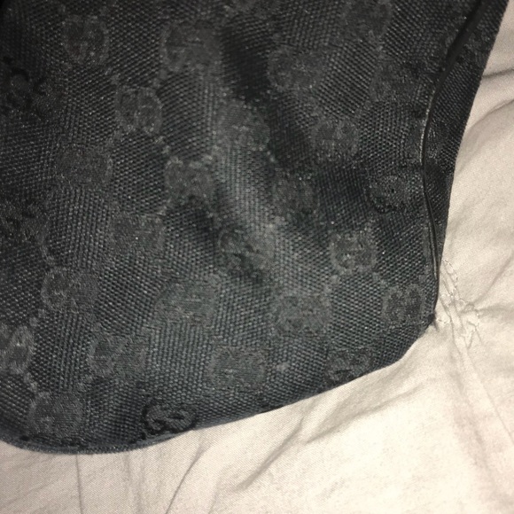 Gucci Positano Black GG Canvas Shoulder Bag - Picture 6 of 12